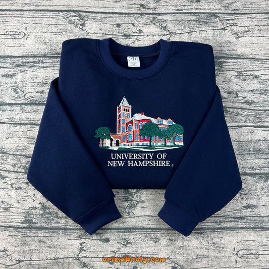 University of New Hampshire embroidered sweatshirt UNH