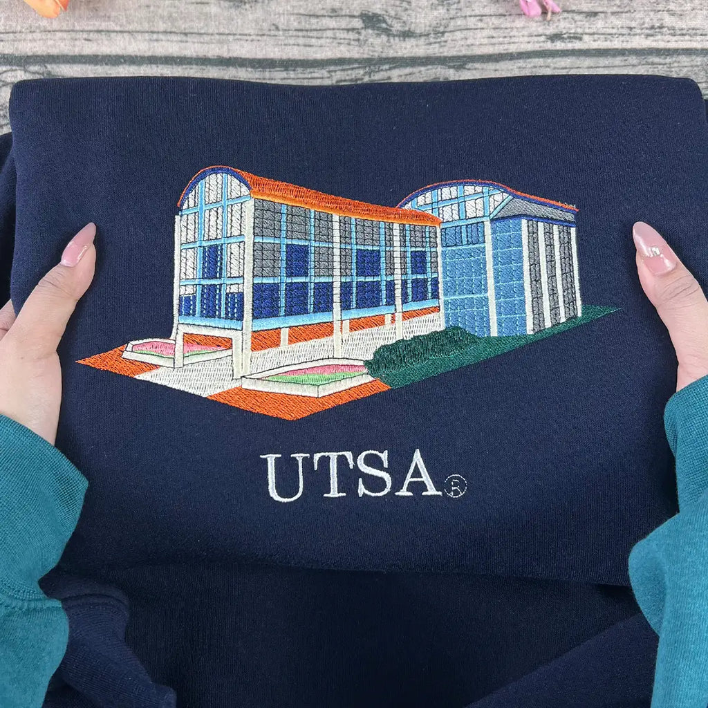 UTSA college crewneck with clean embroidery