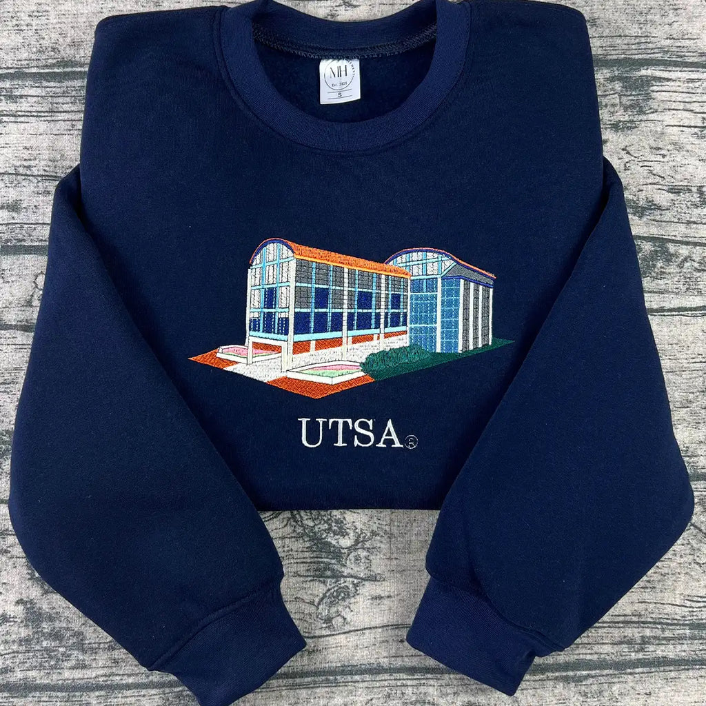 University of Texas at San Antonio UTSA embroidered crewneck sweatshirt