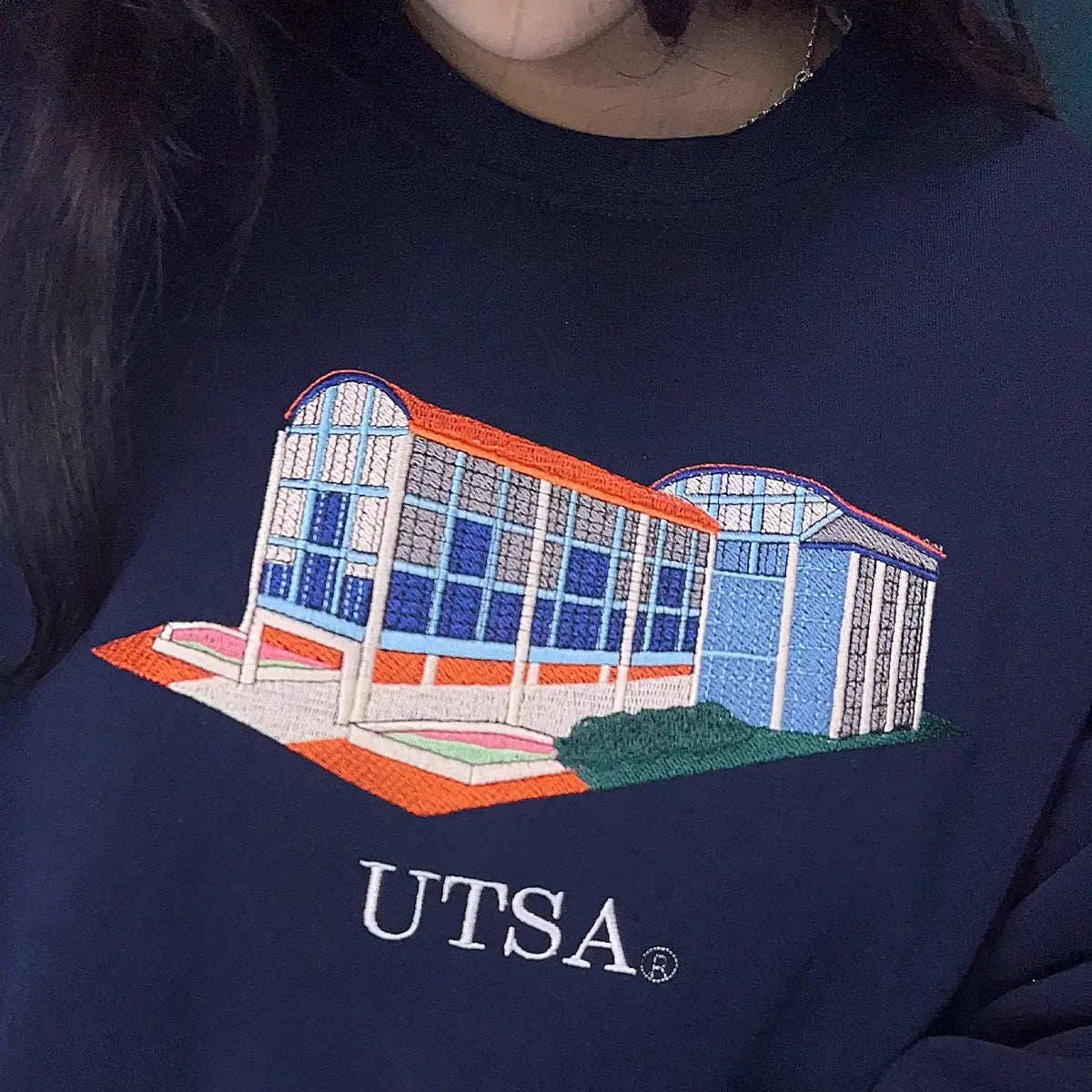 UTSA Roadrunners inspired embroidered sweatshirt