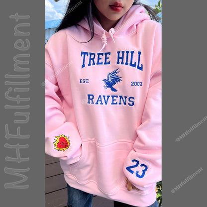 Tree Hill RAVENS Embroidered Sweatshirt | Nathan Scott Hoodie | One Tree Hill Fan Merch