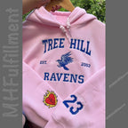 Tree Hill RAVENS Embroidered Sweatshirt | Nathan Scott Hoodie | One Tree Hill Fan Merch