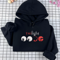 Twilight embroidered sweatshirt with vampire book cover design
