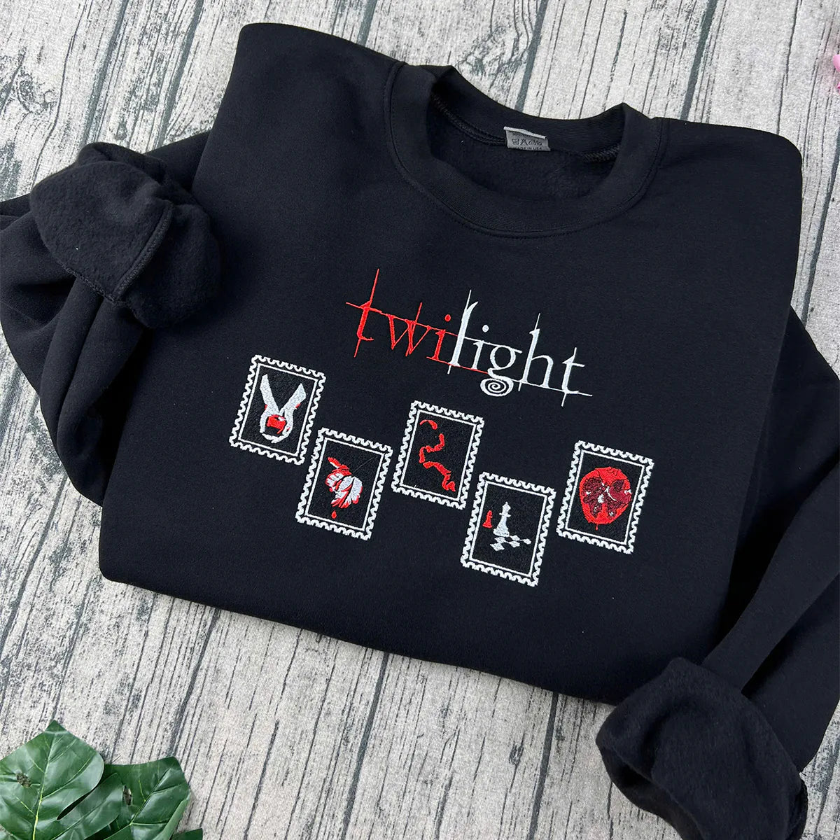 Twilight embroidered sweatshirt featuring Edward Cullen for fans of the Twilight Saga