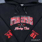 Heavyweight varsity hockey hoodie featuring Ottawa Centaurs embroidery and athletic design