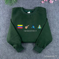 Venezuela embroidered sweatshirt with cultural icons design