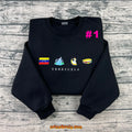 Venezuela icons embroidered crewneck sweatshirt - Version 1