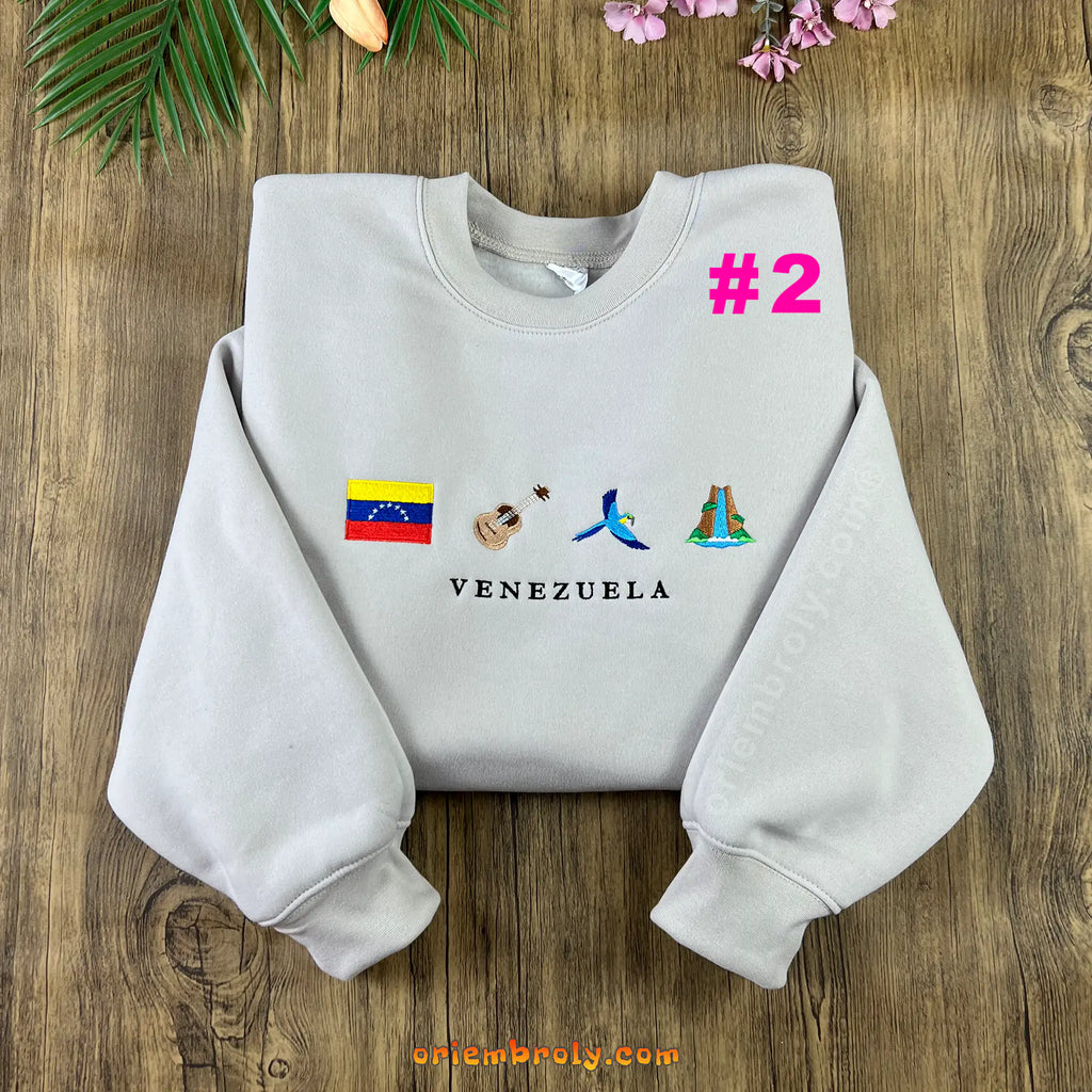 Venezuelan flag and cultural symbols crewneck - Version 2