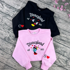 Vintage 1955 cartoon couple embroidered sweatshirt - Mockup Couple