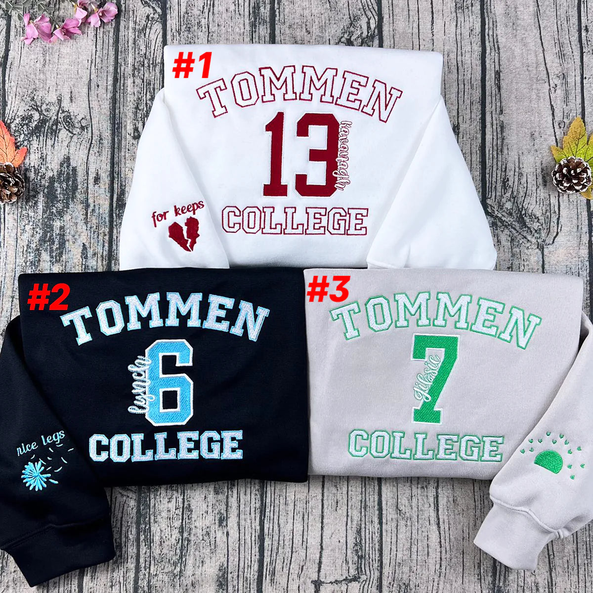 Vintage Boys of Tommen embroidered sweatshirt, perfect bookish gift and Tommen College crewneck.
