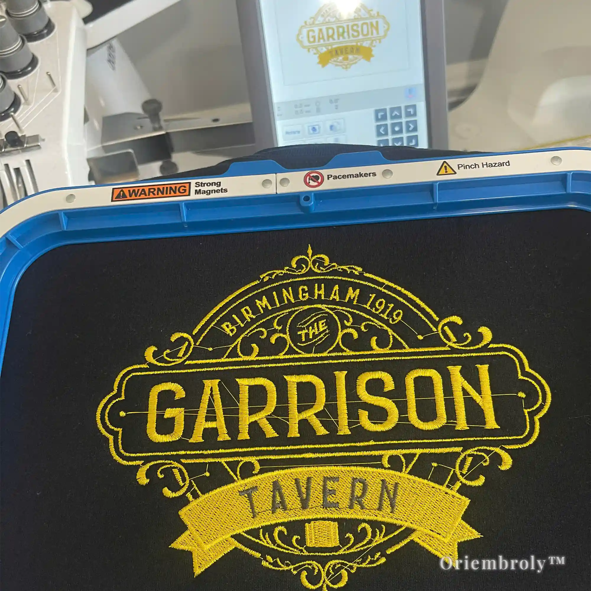 vintage pub sign embroidery Garrison Tavern sweatshirt