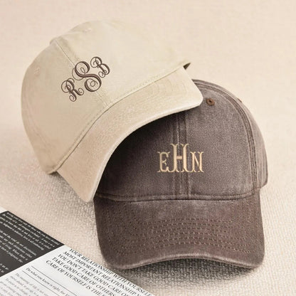 vintage washed cotton dad cap custom embroidery