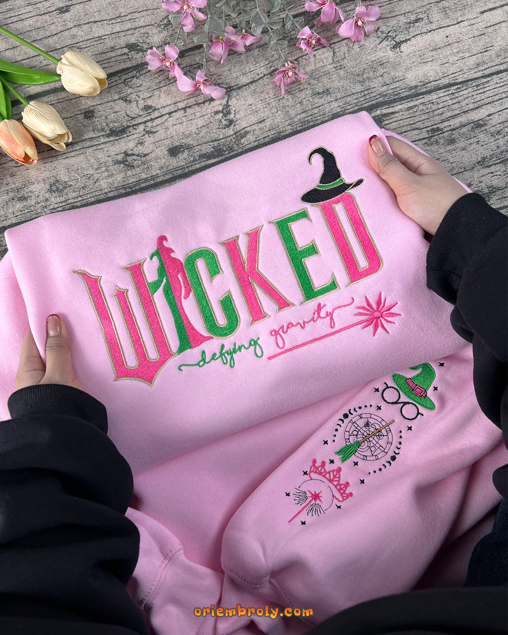 Vintage wizard broomstick crewneck