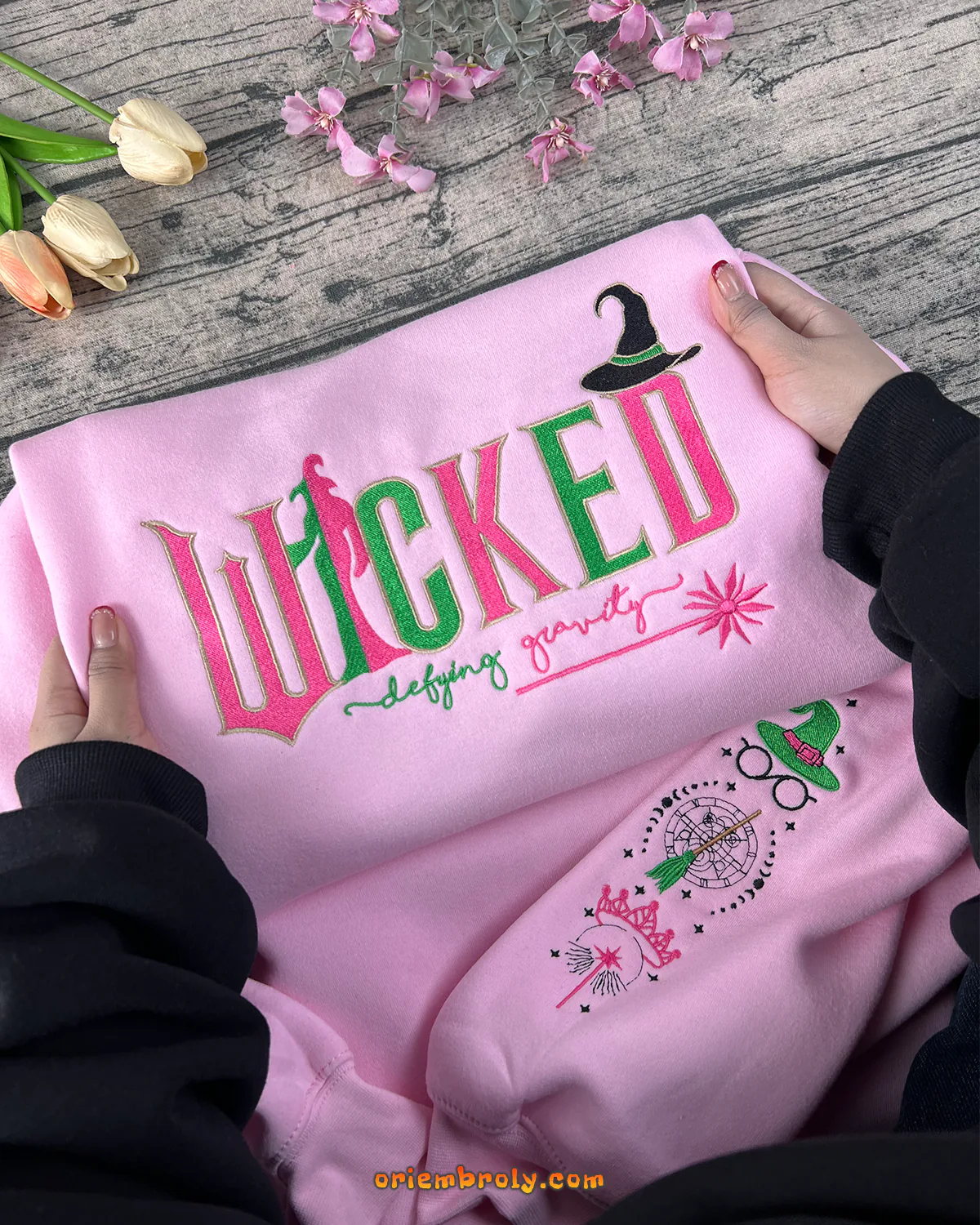 Vintage wizard broomstick crewneck