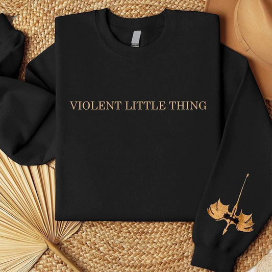 Violent Little Thing embroidered sweatshirt inspired by Fourth Wing