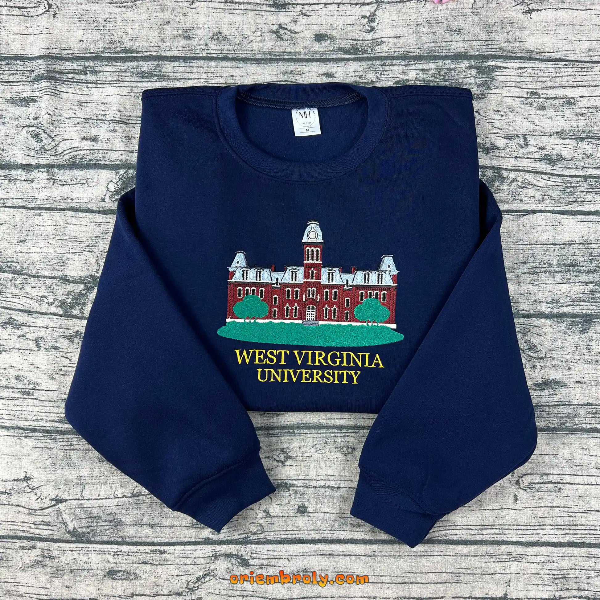 West Virginia University WVU embroidered crewneck sweatshirt