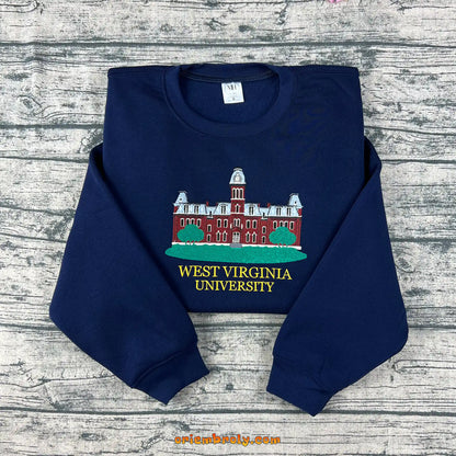 West Virginia University WVU embroidered crewneck sweatshirt