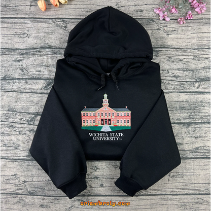 Wichita State University embroidered sweatshirt unisex