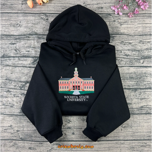 Wichita State University embroidered sweatshirt unisex