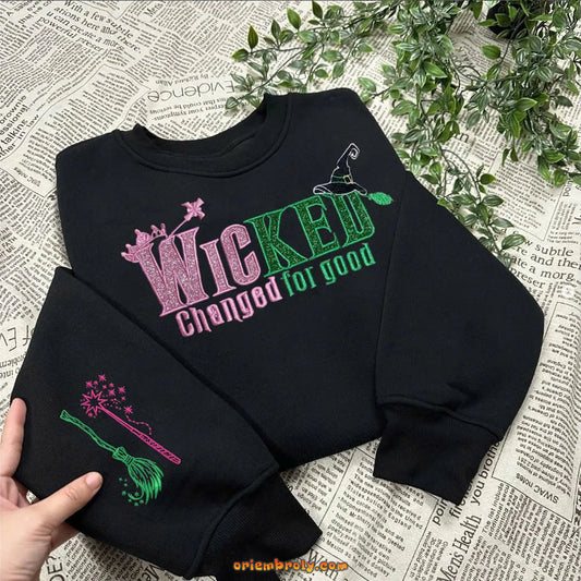 Wicked Broadway “Changed for Good” embroidered hoodie