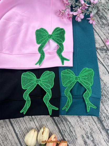 Wicked Broadway fan merch sweatshirt with glitter embroidery