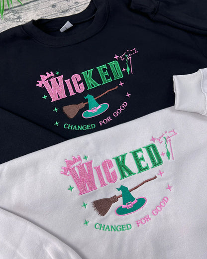 Wicked Changed for Good embroidery hoodie, Defy Gravity sweatshirt, Wizard of Oz hoodie, Wicked musical fan gift