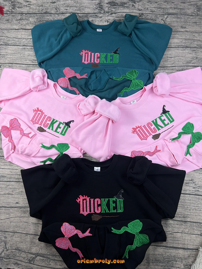 Wicked Changed For Good glitter embroidery unisex sweatshirt