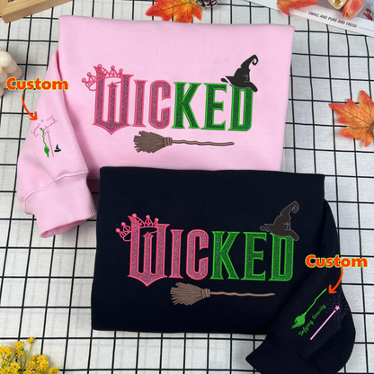 Wicked custom sleeve embroidered sweatshirt unisex fit