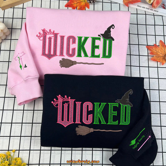 Wicked custom sleeve embroidered sweatshirt unisex fit