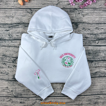 Wicked Defy Gravity pink embroidered sweatshirt inspired by Wizard of Oz