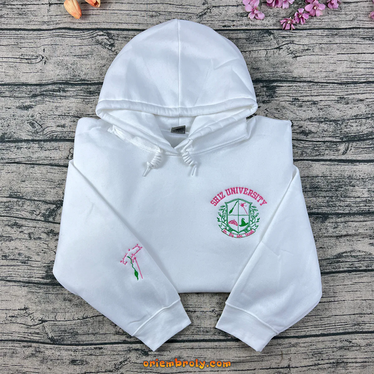 Wicked Defy Gravity pink embroidered sweatshirt inspired by Wizard of Oz