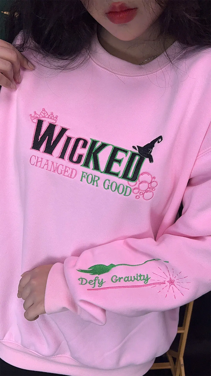 Thoughtful Wicked fan gift embroidered sweatshirt