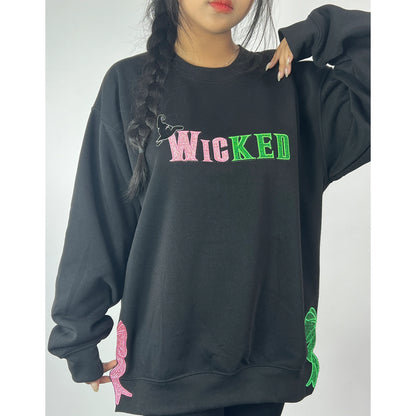 Wicked Glitter Embroidered Sweatshirt | Appliqué Embroidery | Wizard of Oz Crewneck