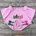 Wicked Side Bow applique sweatshirt inspired by Elphaba and Glinda