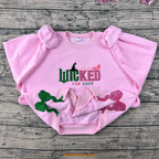 Wicked Side Bow applique sweatshirt inspired by Elphaba and Glinda