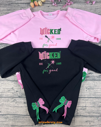 Witchcore embroidered sweatshirt in soft cotton blend