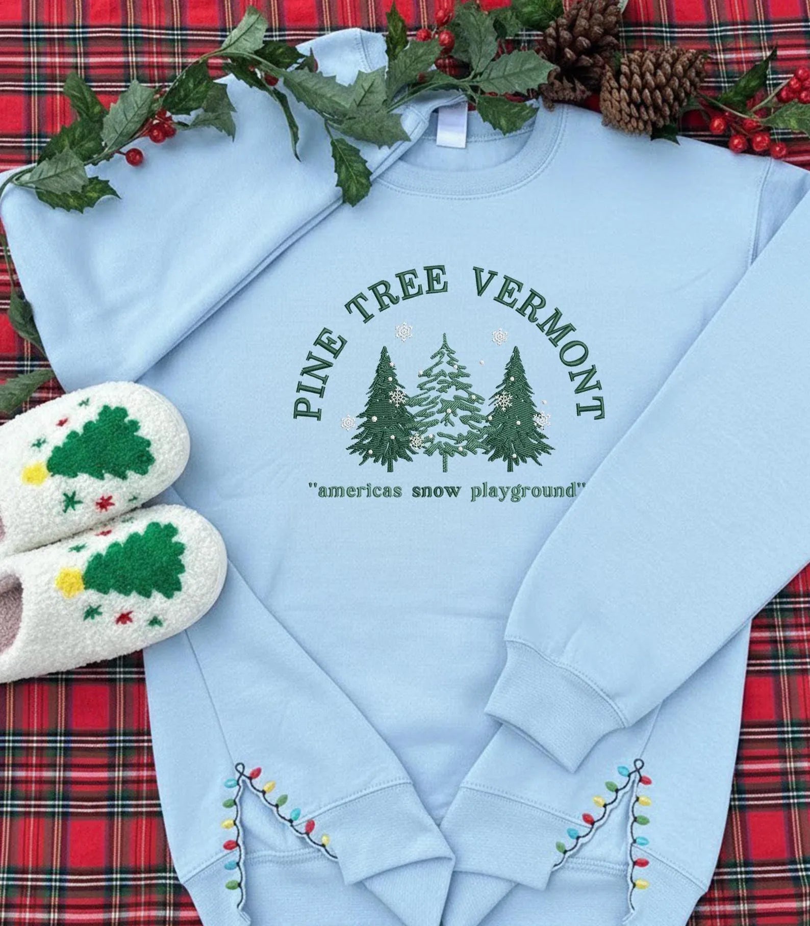 Cozy Winter Forest Christmas crewneck sweatshirt, perfect holiday gift