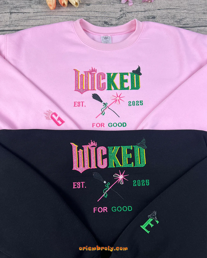 Hand-stitched Wicked sweater for Broadway fans