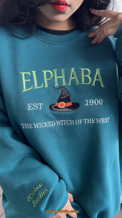 Wizard of Oz themed embroidered sweatshirt