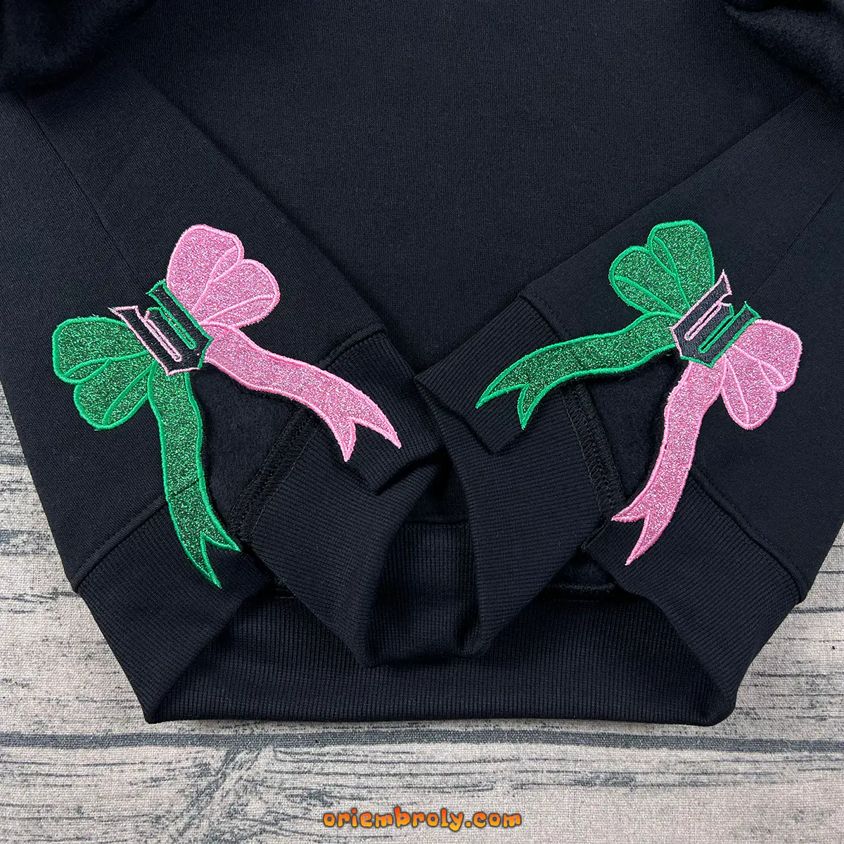 Glinda and Elphaba Wicked embroidered sweatshirt