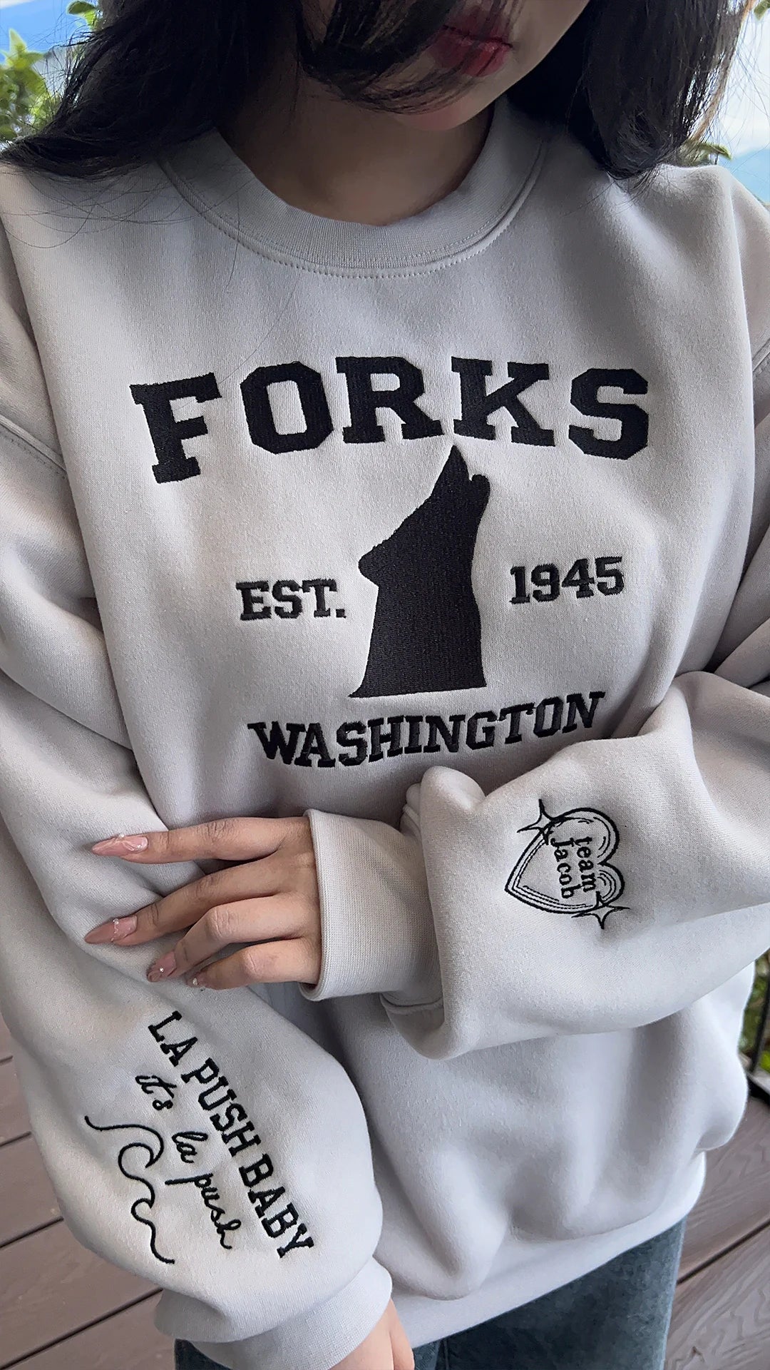 Book fandom sweatshirt inspired by Forks Washington