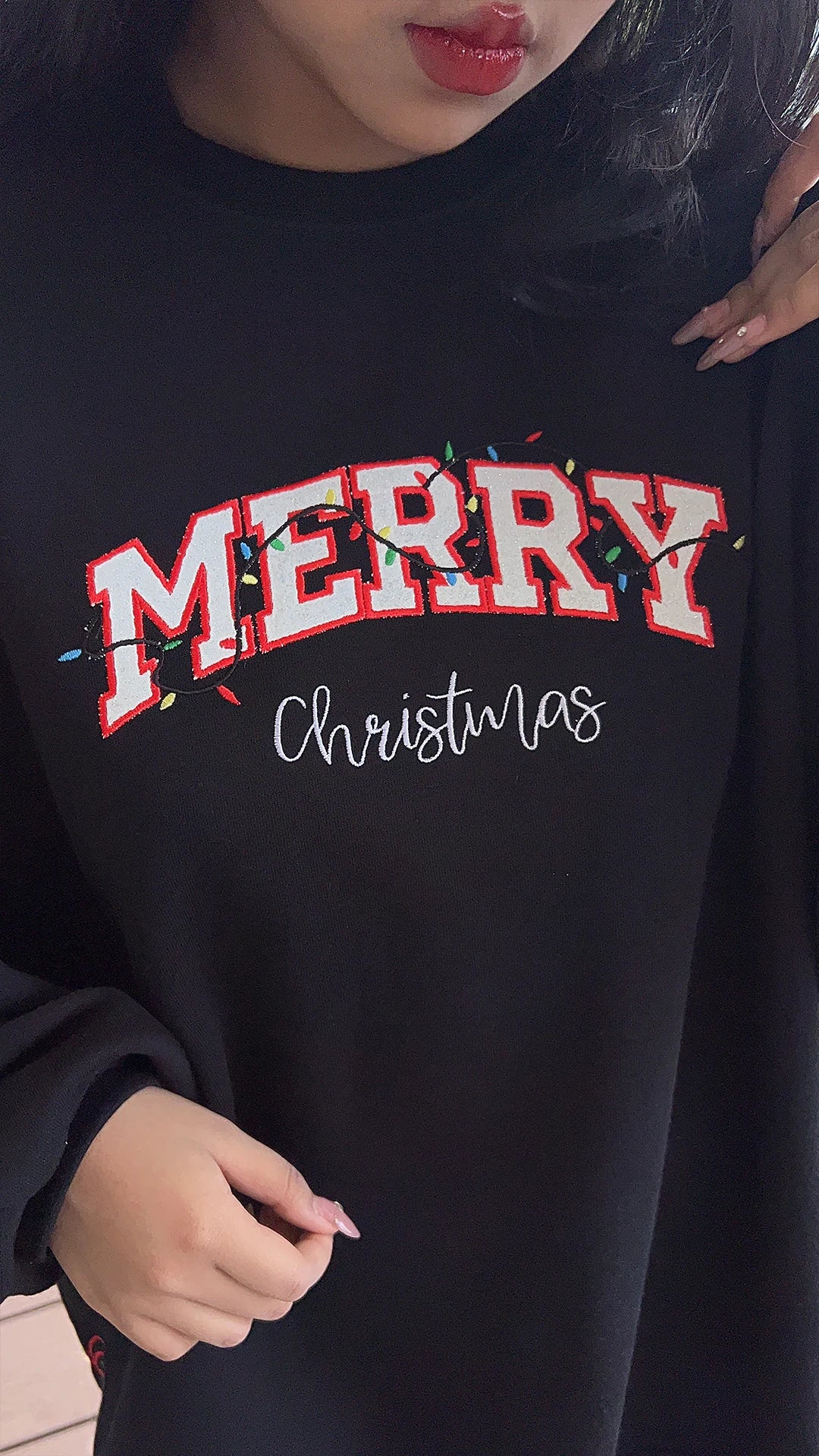 Women’s Merry Christmas sweater mockup