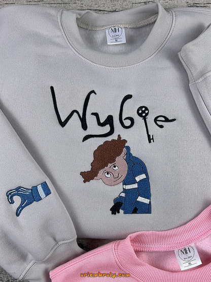 Coraline movie embroidered crewneck sweatshirt