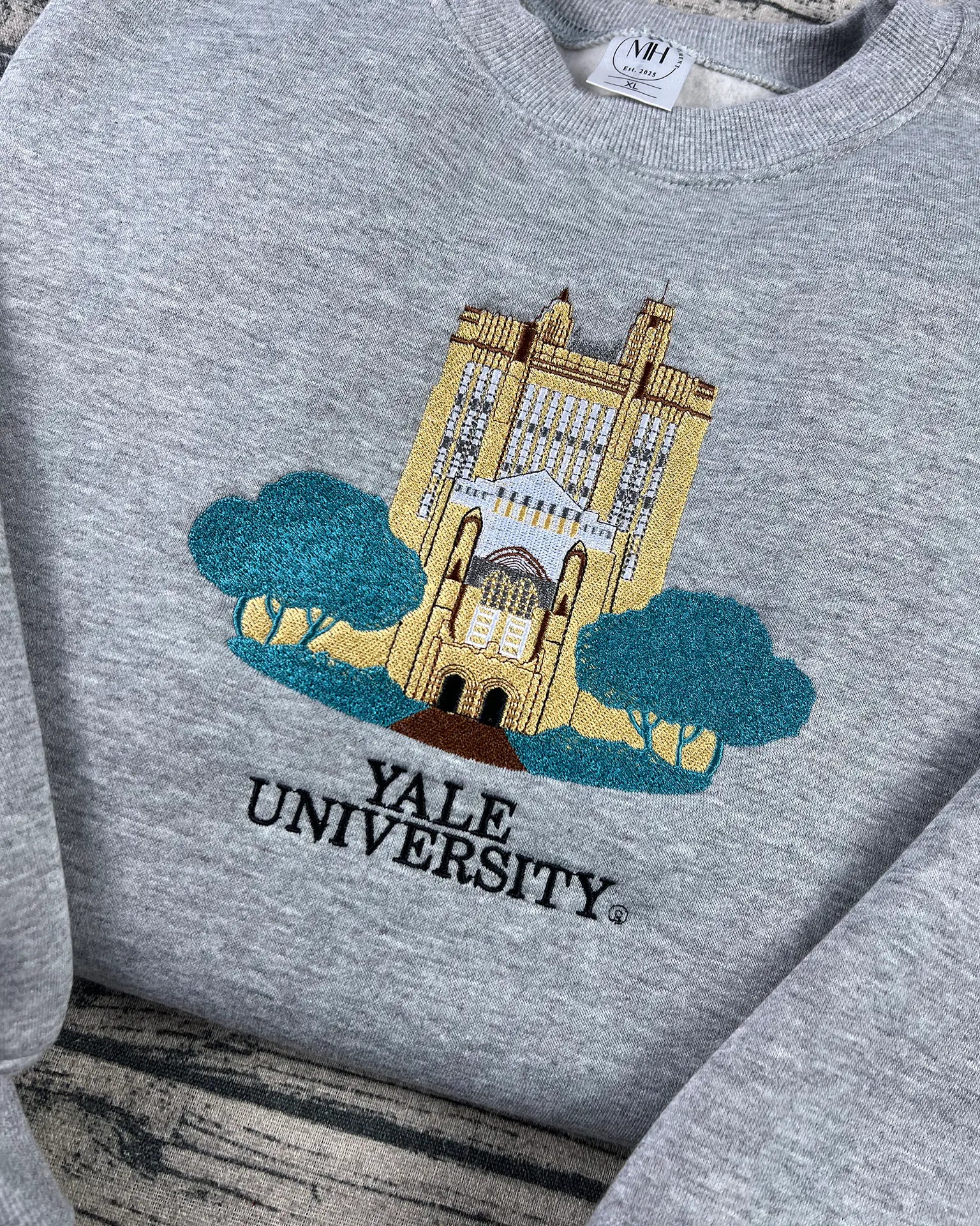 Yale Ivy League embroidered crewneck