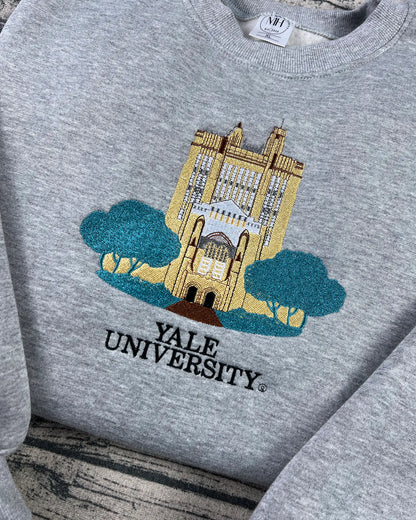 Yale Ivy League embroidered crewneck