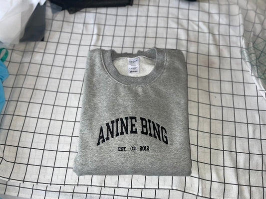 Anine Bing Harvey College Logo Embroidered Sweatshirt Hoodie Crewneck Est 2012