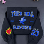 Tree Hill Ravens Hoodie embroidered front