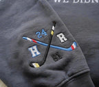 Embroidered Hockey Romance Sweatshirt “We Didn’t Even Kiss” – Heated Rivalry LGBT Hockey Fan Gift