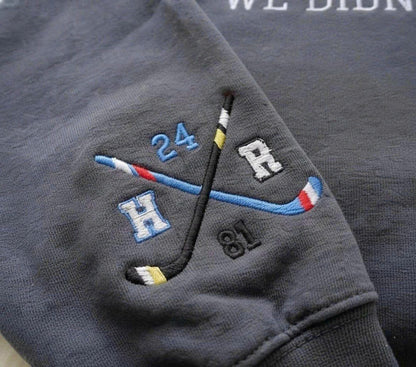 Embroidered Hockey Romance Sweatshirt “We Didn’t Even Kiss” – Heated Rivalry LGBT Hockey Fan Gift