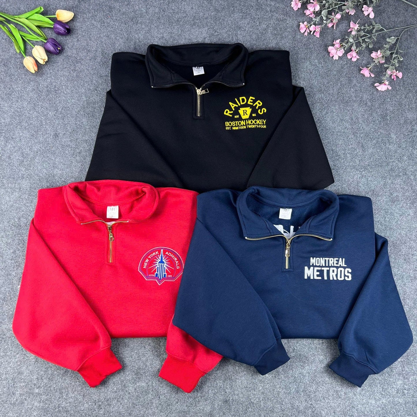 Heated Rivalry Embroidered Quarter Zip – Rozanov 81 Hollander 24 Hockey Pullover